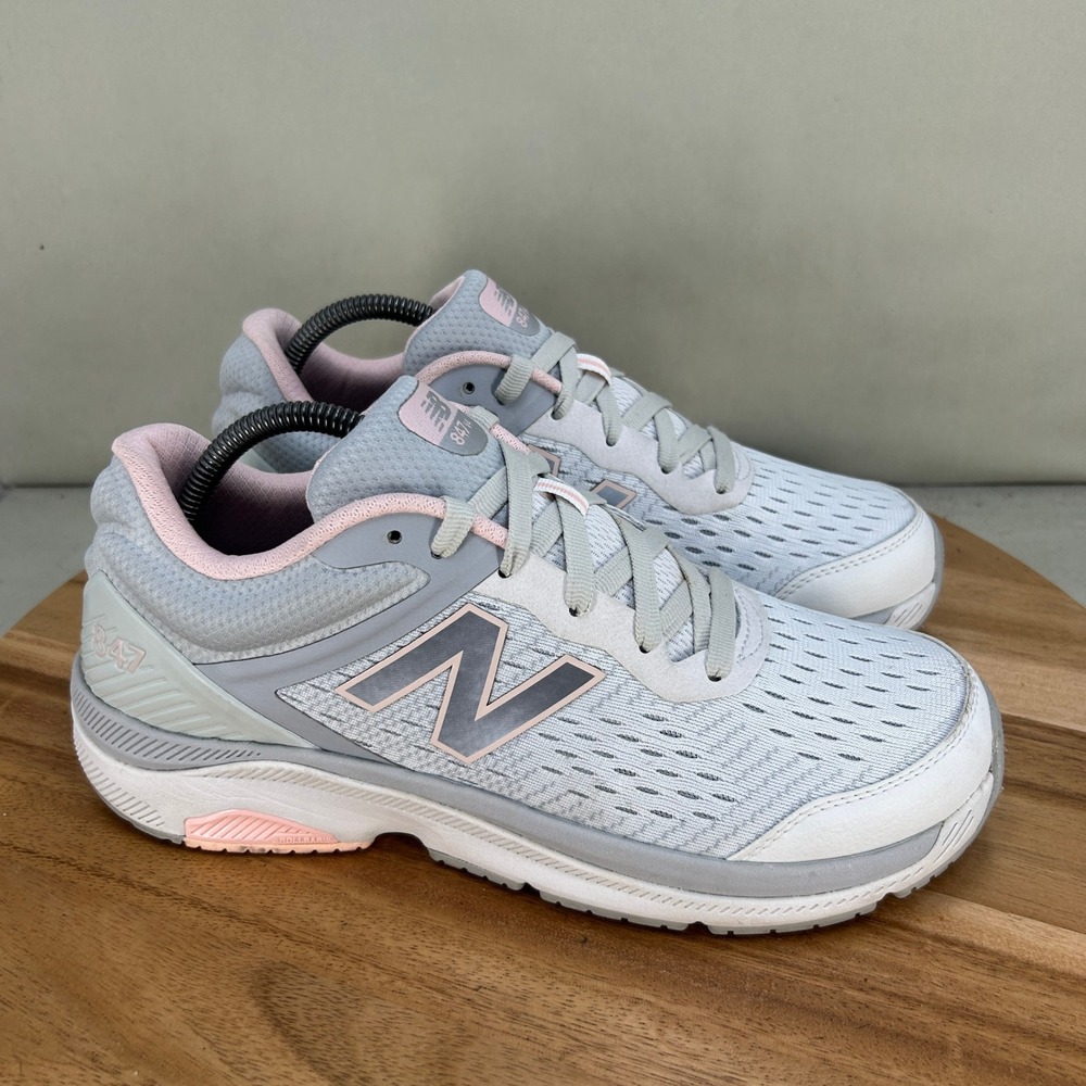 New Balance 847v4 Womens Walking Shoes Grey Pink WW847LW4 Size 11 B Cushioned